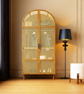 Modern Wardrobe Modern Middle Ancient Wardrobe Middle Ancient Wardrobe Decorative Cabinet Floor Lamp 3d model