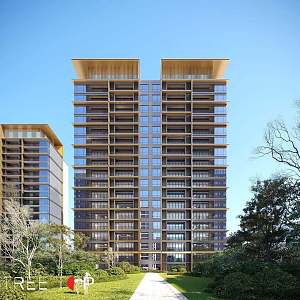 Modern Residential Building High-rise Residential Building 3d model