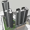 Modern High Rise Residential Towers With Glass Facades And Contemporary Design