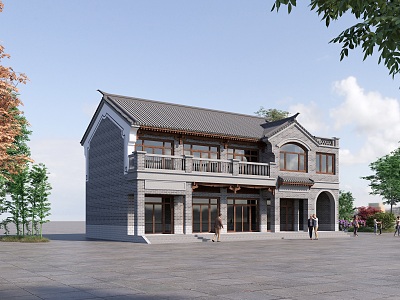 Chinese Architecture Antique Architecture Shop Street View Homestay Catering 3d model