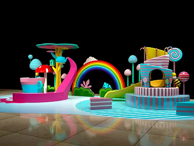 Modern Meichen Xinyue Square Children's Fun Opening Point 3d model