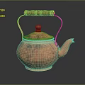 Classic Copper Teapot With Wooden Handle And Retro Design For Daily Use Appliance