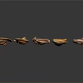 Modern Snack Cat Ear Cake Cat Ear Cookies 3d model