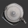 Classic Vintage Kettle As Traditional Household Appliance With Metal Body Handle And Spout