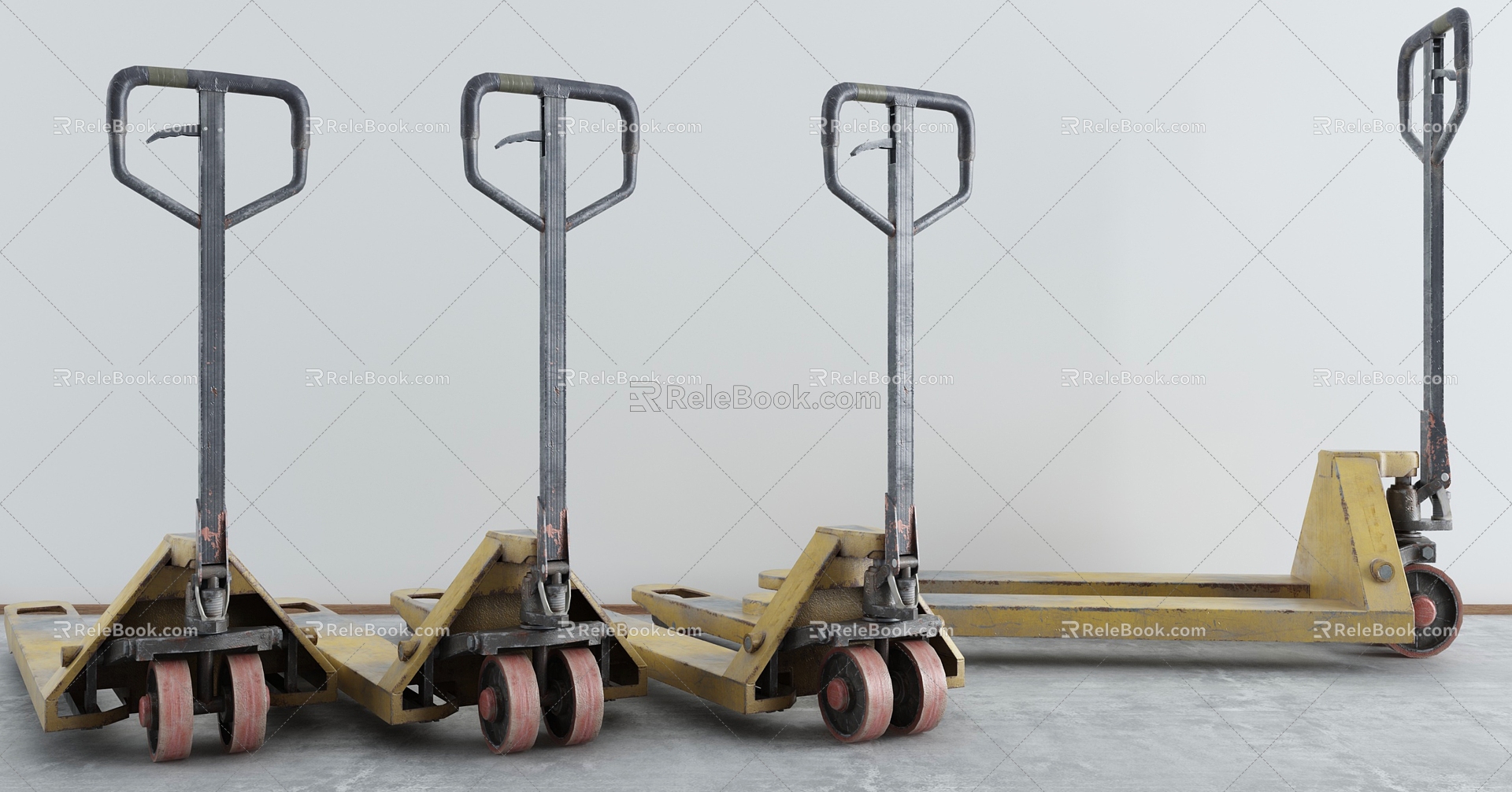 Modern Trailer Cargo Crane 3d model