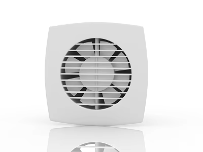 White Square Air Conditioner Vent With Sleek Grille Design And Clean Look 3d model