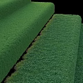 Lush Green Grass Covering Stairs With Fresh Natural Soft Texture And Appearance