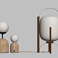 Modern Cream Style Table Lamp Spherical Table Lamp 3d model