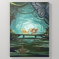 Decorative Painting Cartoon Cartoon Cartoon Figure Painting Abstract Painting Landscape Painting 3d model