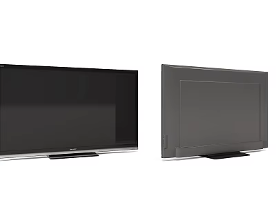 Two Modern Flat Screen Televisions With Sleek Design And Slim Profile 3d model