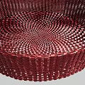 Stylish Red Woven Circular Basket Decorative Ornament Set for Home Decoration