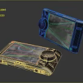 Dual Handheld Devices Featuring Digital Interface And Textured Screens With Control Knobs