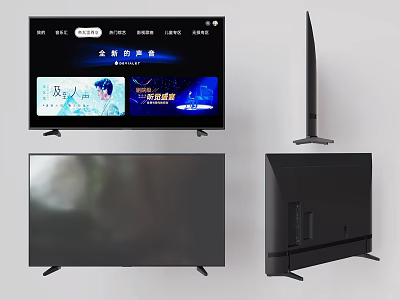 Modern Ultra Thin Smart TV With 4K Display And Multiple Viewing Angles 3d model