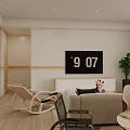 Cozy Bedroom Interior With Two Beds Decorative Paintings And Study Desk Chair