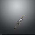 Ornate Medieval Spear Featuring Metal Arrowhead Gold Accents And Spiral Shaft Design