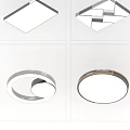 Modern Ceiling Lights With Various Geometric Circular And Ring Designs For Home Decor 3d model