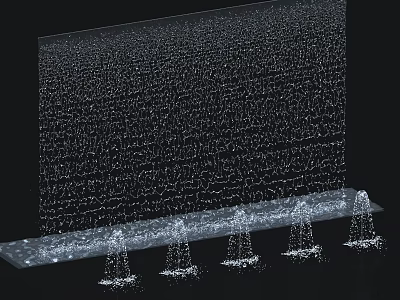 Water Water Flow Water Liquid Water Surface Fluid Water Drops Flower Water Drops Fountain Waterfall Water Curtain 3d model