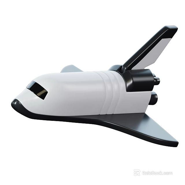White And Black Passenger Airplane Model With Streamlined Body And Tail Structure 3d model
