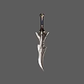 Shiny Decorative Metallic Sword With Ornate Hilt And Sharp Blade Design