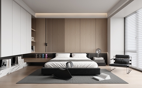 Modern Bedroom Simple Bedroom 3d model