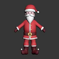 3D Santa Claus Character In Festive Red Outfit With White Beard And Golden Belt