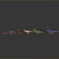 Colorful Dinosaur Models in Various Colors Arranged Together on Gray Background