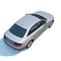 Stylish Silver Audi Sedan Car With Modern Front Grille And Headlights