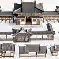 Traditional Chinese Landscape Pavilion Design With Wooden Structure And Curved Tile Roof