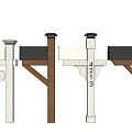Public Facility Mailboxes With Different Designs White Brown Colors And House Numbers