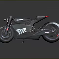 Sleek Black Rawland Motorcycle With Modern Design And Red Tail Light