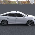 White MG Sedan With Modern Exterior Design And Sleek Front Grille 3d model