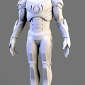 Iron Man Armor 3D Model With Red And Yellow Exterior Design Features 3d model