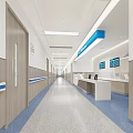 Modern Hospital Outpatient Nurse Station And Corridor Design