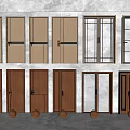 Single-door double-door combination 3d model