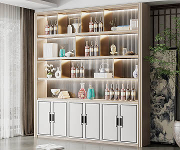 New Chinese Wine Cabinet 3d model