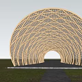 Modern Gallery Frame Landscape Gallery Frame Curved Gallery Frame Landscape Structure Bamboo Art Structure Bamboo Art Gallery Frame 3d model