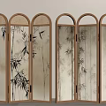 new chinese style screen 3d model