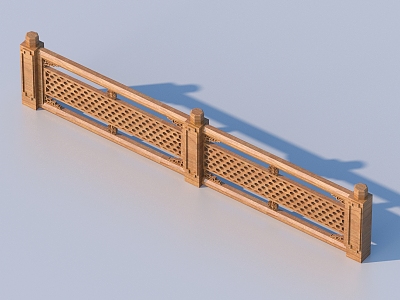 Railing Guardrail Fence 3d model