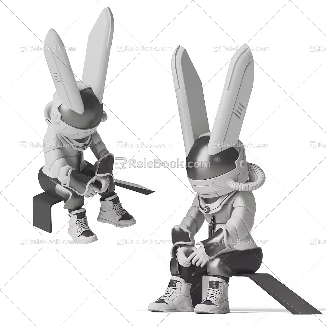 Science and technology sense astronaut ornaments 3d model