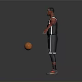 Brooklyn Nets Basketball Player In Black Number 7 Jersey With Red Shoes And Basketball
