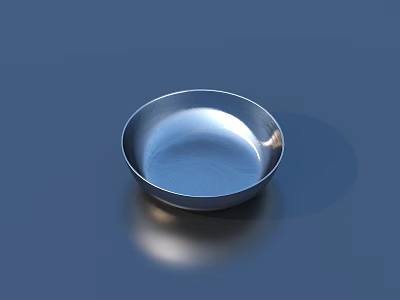 Elegant Stainless Steel Tableware Set Featuring Shiny Round Plate on Dark Background 3d model