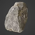 Natural Stone With Rough Gray Surface And Irregular Textured Structure