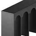 Black Console Table With Arched Legs Modern Design For Home Decor 3d model