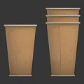 Brown Paper Cups As Daily Living Supplies With Single And Stacked Design