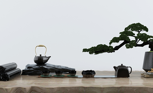 New Chinese Tea Set Tea Set 3d model