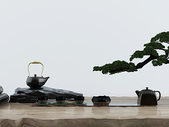 New Chinese Tea Set Tea Set 3d model