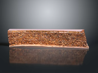 Home Living Decor Stone Wall Panel Boasting Smooth Surface And Clear Reflection 3d model