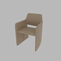 Modern Beige Leather Armchair With Sleek Minimalist Design And Smooth Lines