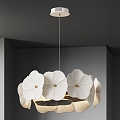 Modern Chandelier Light Luxury Minimalist Cream Style 3d model