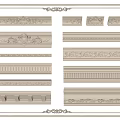 European style plaster line plaster line eaves line hat brim 3d model
